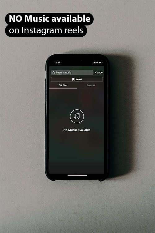 How to fix "NO Music available" on Instagram reels?