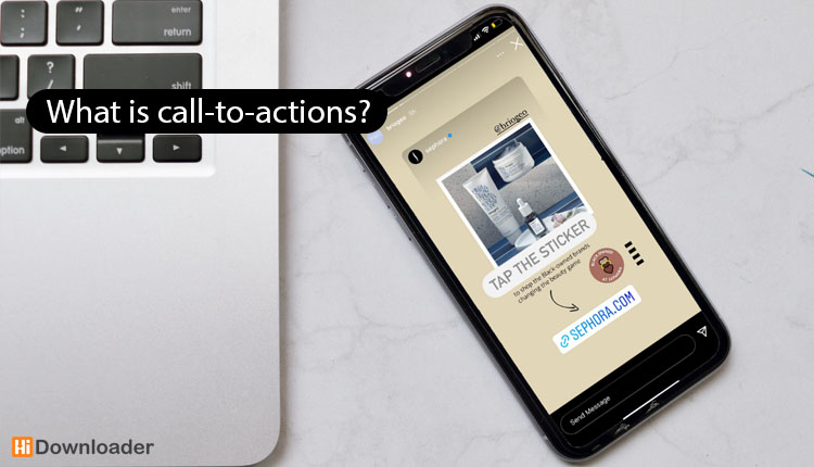 what is call-to-actions? - a picture of instagram call to actions butten